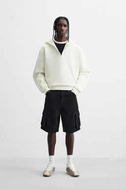 DENIM CARGO BERMUDA SHORTS - Zara фото 11