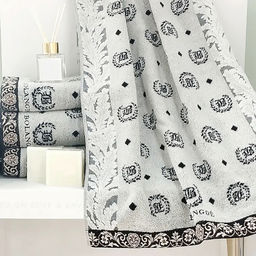 "Missoni-3027" Полотенце махровое 50х90см, плотность 375гр/м2, 100% хлопок, серый, Bolangde (Китай)