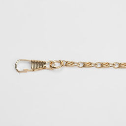 Цепочка для сумки, с карабинами, алюминиевая, 4×13 мм, 120 см, цвет золотой