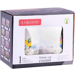 60151 Набор для специй на подставке 3пр Лесные ягоды с лимонами доломит LR (х72) - Mayer&boch фото 3