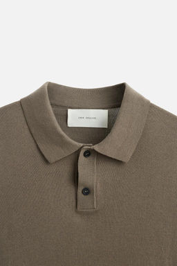 KNIT WOOL-COTTON POLO SHIRT - Zara фото 9