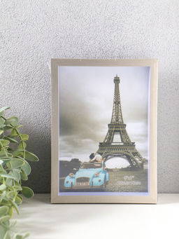 Фоторамка для фото 13×18 см «Ламберто», пластик, серебро с белым, 19×14×3.5 см