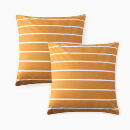 Наволочка Этель Mustard stripes 70*70см, 100% хлопок, поплин 125г/м2