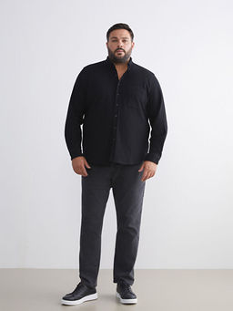 B?y?k Beden Dokulu Erkek G?mlek