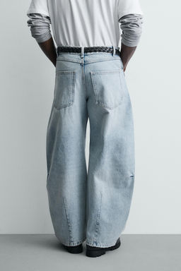 JEANS BALLOON FIT CREMALLERA / Azul / Verde - Zara фото 3