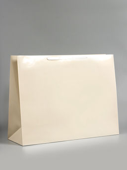 Пакет подарочный ламинированный горизонтальный «Молочный», XXL 61×46×20 см