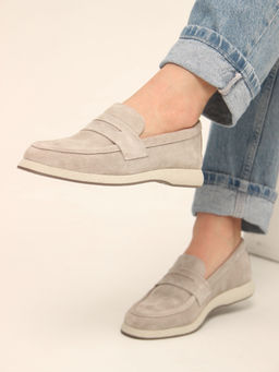 Лоферы 177.1607be.Каменный замша