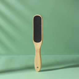Тёрка для ног BAMBOO, наждачная, двусторонняя, 23 см, бамбуковая