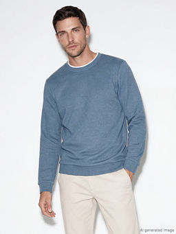 Bisiklet Yaka Erkek Sweatshirt