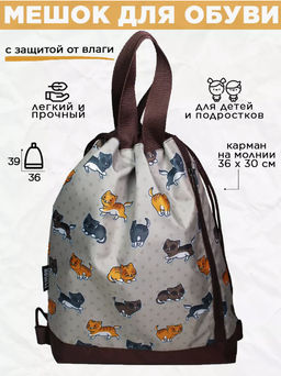 Рюкзак, R001. Котята коричневые