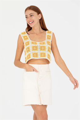 U. S. Polo Assn Женский кремовый свитер с v-образным вырезом