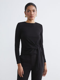 Bisiklet Yaka Ba?lama Detayl? Kad?n Body