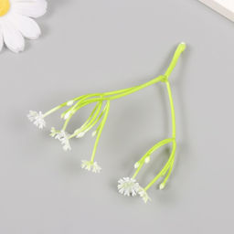 Искусственное растение для творчества Цикорий, набор 8 шт., белый, 10 см