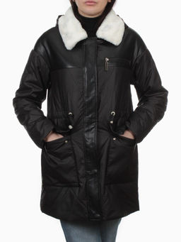 M24-096 BLACK Куртка демисезонная женская (100 гр. холлофайбер) - Fashion фото 3