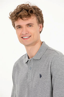 Мужской серый меланжевый базовый свитшот Неожиданная скидка в корзине - U.s. polo assn фото 2