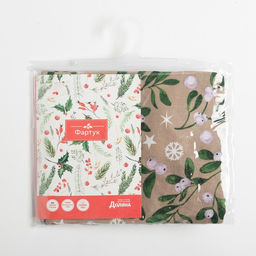 Фартук Доляна Frosty berries 60х70 см, 100% хл, рогожка 164 г/м2  фото 9