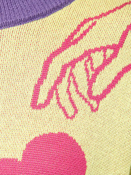 Джемпер женский ZZ-07010 lime/fuchsia/violet
