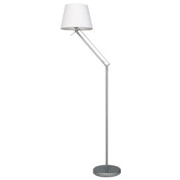 UML-T500 E27 SILVER/WHITE Торшер напольный под лампу Е27, 60W, с регулировкой наклона. Серебристый/Белый. ТМ Uniel