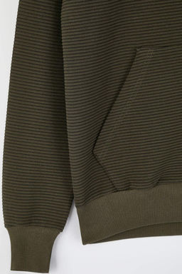 Siyah Regular/Normal Kesim Fermuarl? Kapusonlu Dokulu Sweatshirt TMNAW26SW00067 - Trendyolmilla фото 8