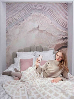 Покрывало-плед Монограмма фланель-микрофибра 200*220 см. - Лен поволжья фото 5