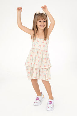 K_z _ocuk Ekru _rme Elbise Sepette S_rpriz _ndirim - U.s. polo assn фото 2