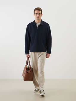 Polo Yaka Erkek Sweatshirt