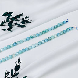 Бусины для украшений из Ларимара (43 бусины) 38 см