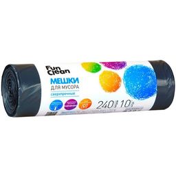 FUN CLEAN мешки д/мусора Сверхпрочные 240л*10шт в Рулоне (черные)