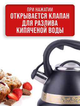 29168 Чайник 3л со свистком нерж MB (х12) - Mayer&boch фото 6