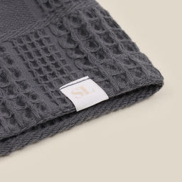 Халат вафельный мужской SL HOME: Chess «Гри Сандре», размер S, хлопок 100%, тёмно-серый