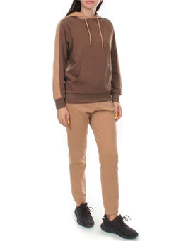 NO01 BEIGE/BROWN Костюм спортивный женский (хлопок 90%, полиэстер 10%) - Fashion фото 2