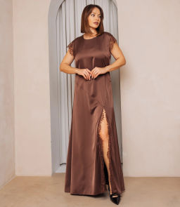 Платье #ОКТ025023, шоколадный