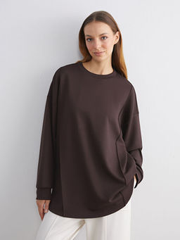 Bisiklet Yaka Kad?n Sweatshirt Tunik