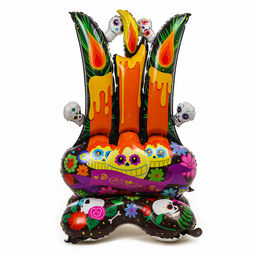 Воздушный шар фольгированный на Хэллоуин 46" «Свечи на подставке», под воздух