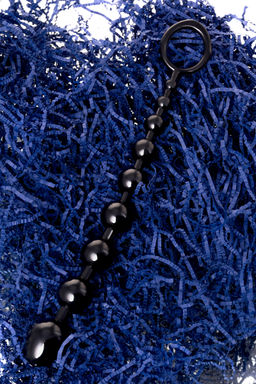 Анальная цепочка Toyfa A-toys Talis, TPE, черный, 28,3 см  фото 11