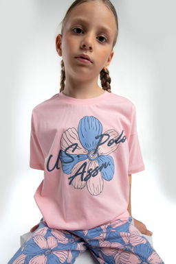 K_z _ocuk Somon Pijama Tak_m_ Sepette S_rpriz _ndirim - U.s. polo assn фото 3