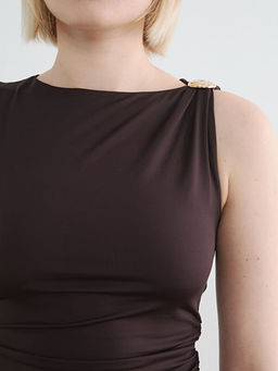 Bisiklet Yaka B?zg?l? Bluz