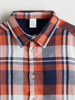 Uzun Kollu Ekose Erkek ?ocuk G?mlek