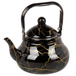 Чайник эмал сталь 2.5 л ручк металл Черный мрамор Y4-8971 (484351) (DANIKS)