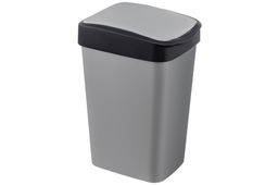 Ведро для мусора с подвижной крышкой 35 л 36*28*51 см Тандем сер.металлик/черный (модель 843558) - Elan gallery фото 5