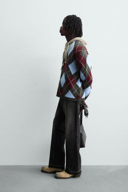 DIAMOND TEXTURED CARDIGAN - Zara фото 4