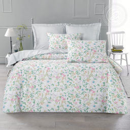 Постельное белье Гардения (сатин Престиж) Семейный/Пододеяльник (молния): 2 шт. - 215*145; Простыня: 1 шт. - 220*240; Наволочка (клапан, ушки): 2 шт. - 70*70; Наволочка (клапан): 2 шт. - 50*70 Престиж