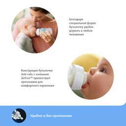 Бутылочка с клапаном AirFree 125 мл 0мес+ Philips Avent (Авент) SCF810/14