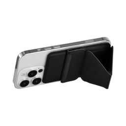 Магнитный кошелёк-подставка Windigo, поддержка Magsafe, для iPhone 12/13/14/15, графитовый чёрный  фото 11