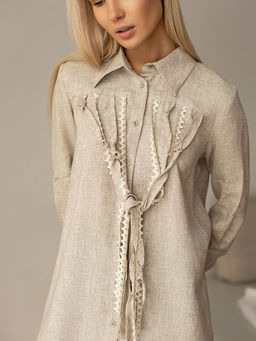 Рубашка лен 60%, вискоза 40% - Волтри фото 5