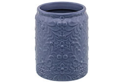 Банка д/хранения 1,1 л 12*12*16,4 см с бамбуковой крышкой с сил. упл. темно-серый матовый - Elan gallery фото 5