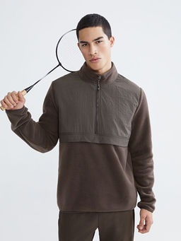 Dik Yaka Uzun Kollu Polar Erkek Sweatshirt