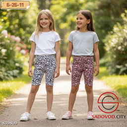 Велосипедки для девочки с принтом