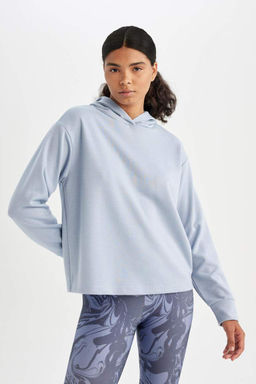 DeFactoFit Спортивная толстовка стандартного кроя с капюшоном для подводного плавания  фото 7