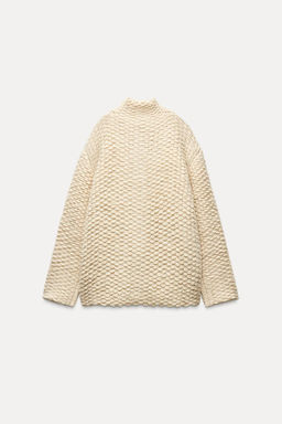 HIGH-NECK KNIT COAT - Zara фото 7